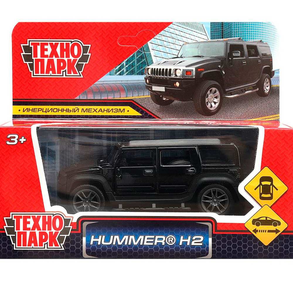 Модель ST0033059K-W-R GENERAL MOTORS hummer H2 10см, инерц., двери Технопарк  в кор.