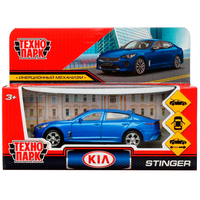 Модель STINGER-12-BU KIA STINGER длина 12 см синий Технопарк в коробке /72/ 