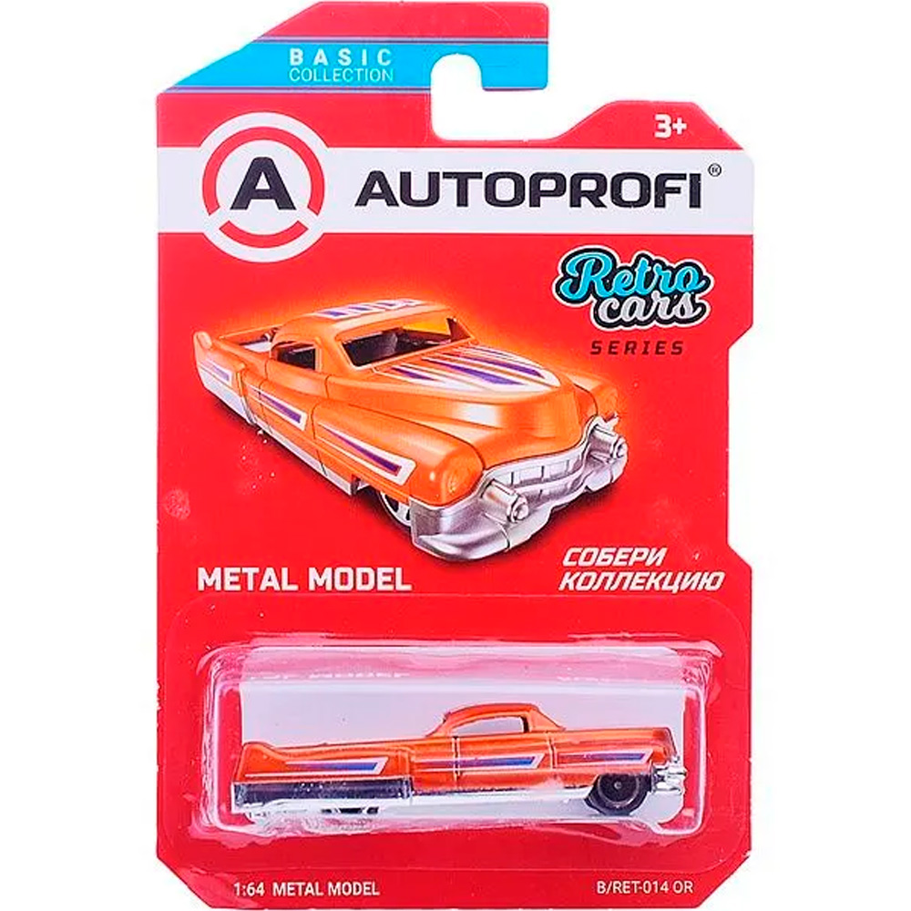 Модель 1:64 Серия RETRO CARS оранжевый B/RET-014