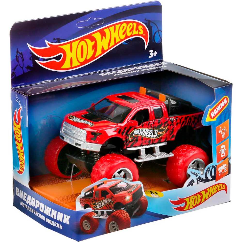 Модель FY6108G-R2 Hot wheels Внедорожник Технопарк  в коробке