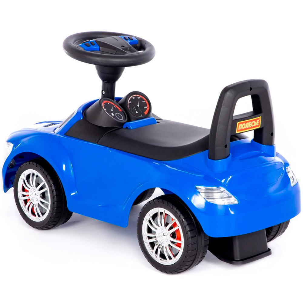 Каталка-автомобиль SuperCar №1 со звуковым сигналом синяя 94872 П-Е
