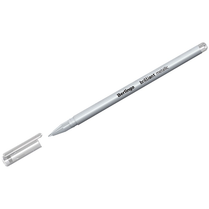 Ручка гелевая серебро 0,8мм Brilliant Metallic Berlingo CGp_40010