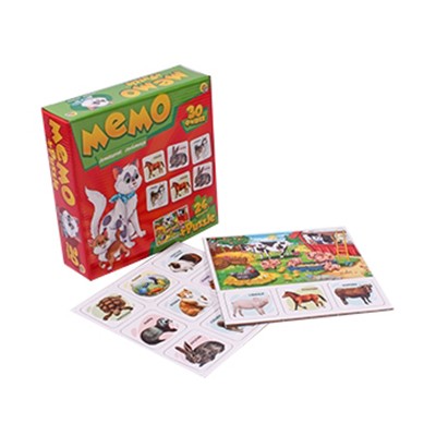 Игра Домашние любимцы+Мемо 30 фишек МП-0366