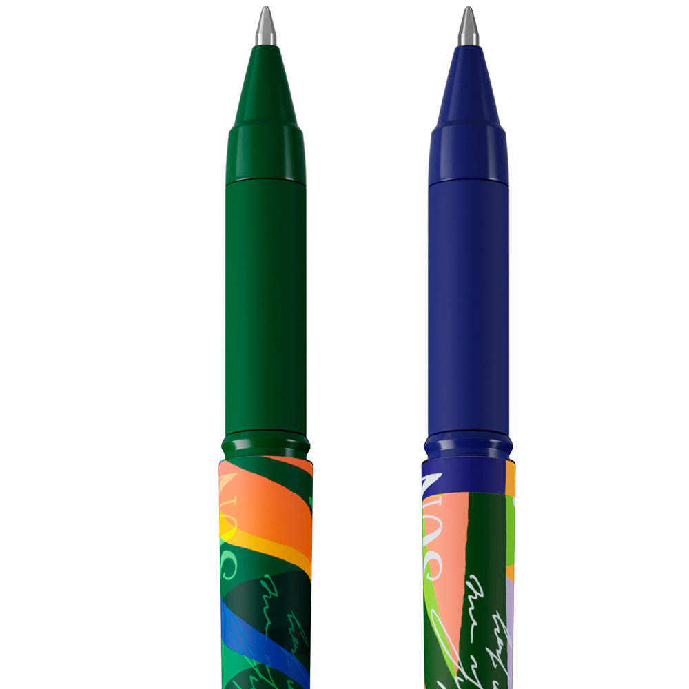 Ручка шарик синяя Berlingo Jumble 0,7 мм, грип, soft-touch рисунок на корпусе, ассорти Cbp_07S13