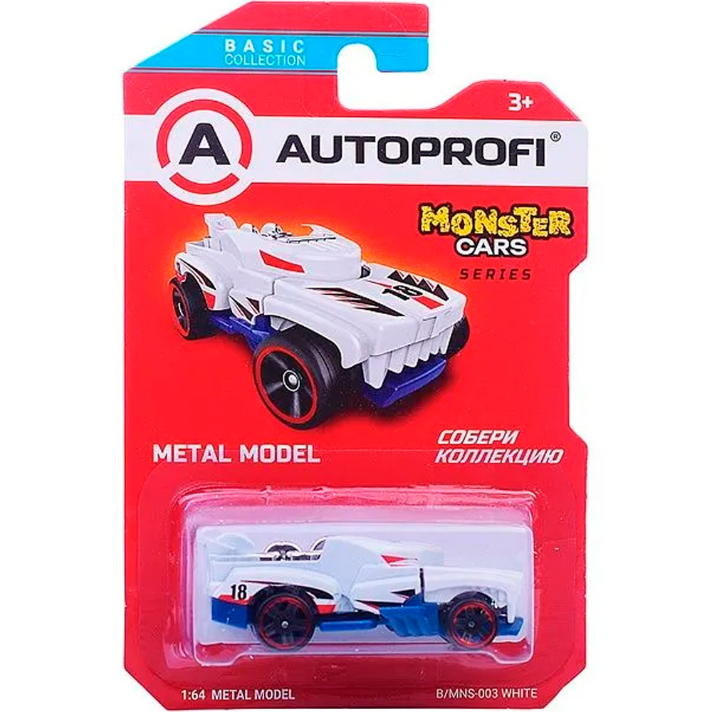 Модель 1:64 Серия MONSTER CARS белый B/MNS-003 WHITE