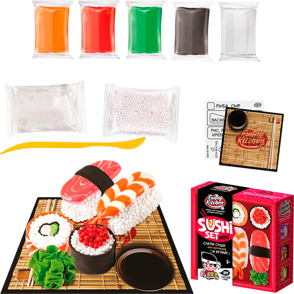 Лизун Slime Лаборатория Funny Funny Kitchen Sushi set mini SS500-40246